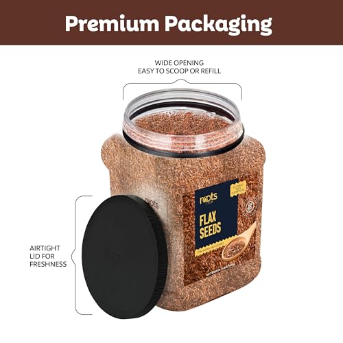 Roots Circle Premium Brown Whole Flax Seeds 21oz