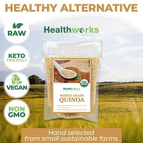 Organic Peruvian White Quinoa 5 lbs: Protein, Fiber, Iron