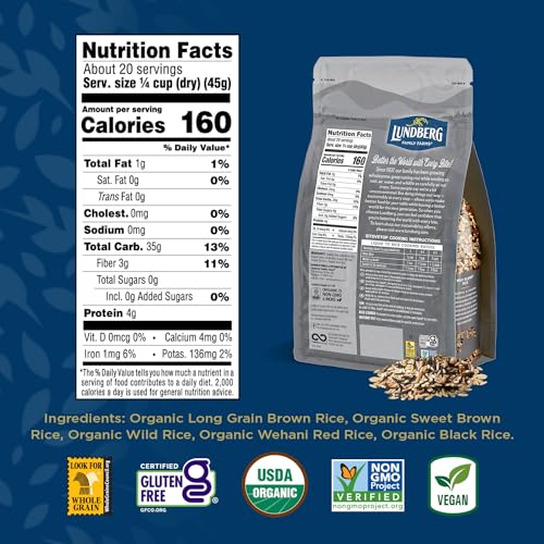 Lundberg Organic Wild Rice Blend, Certified Gluten-Free, 32 Oz