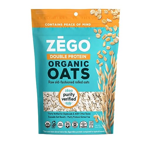 ZEGO Organic Raw Rolled Oats - Double Protein