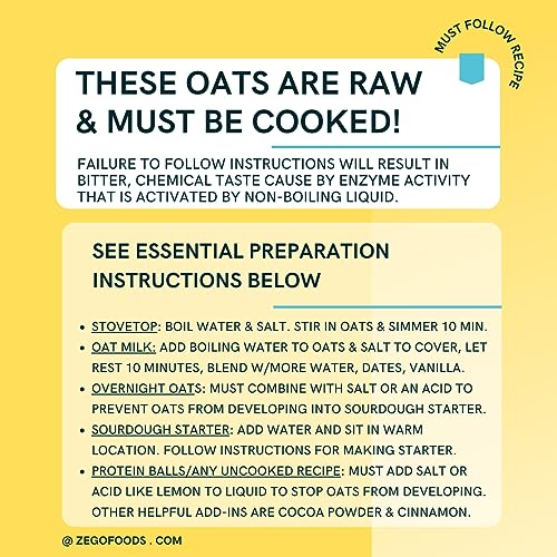 ZEGO Organic Raw Rolled Oats - Double Protein