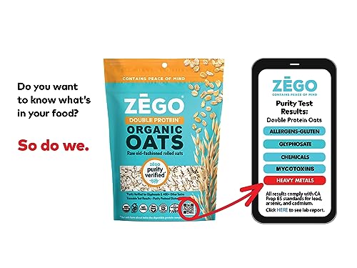 ZEGO Organic Raw Rolled Oats - Double Protein