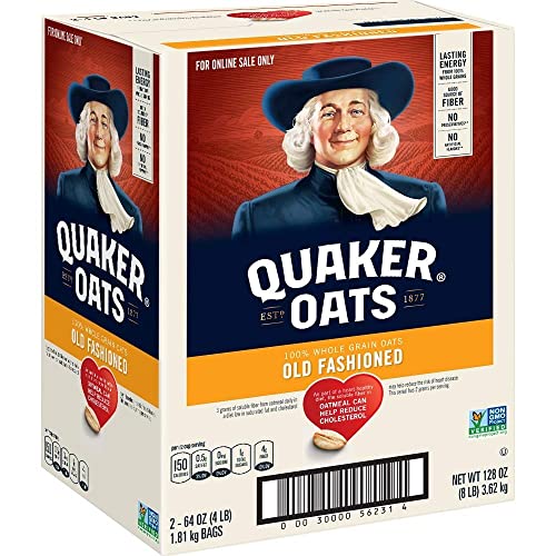 Quaker Rolled Oats, Non-GMO, 90 Servings, 4lb x2