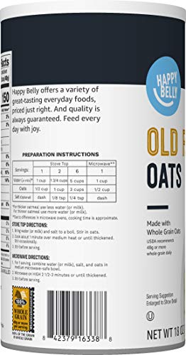 Happy Belly Old Fashioned Oats, 18 oz pack