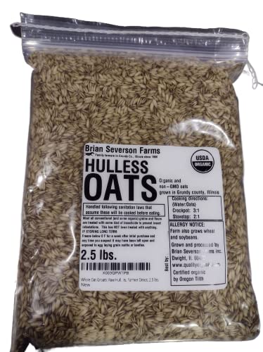 Organic Raw Hulless Oat Groats, Farmer Direct, 2.5 lbs