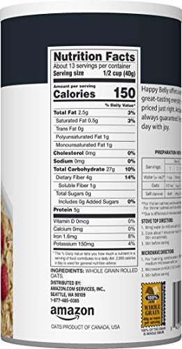 Happy Belly Old Fashioned Oats, 18 oz pack
