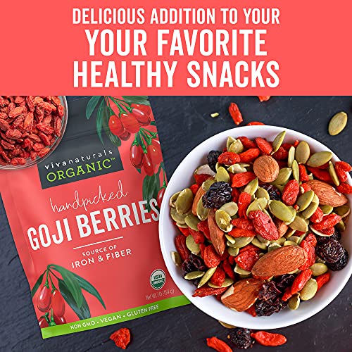 Organic Dried Goji Berries - Non-GMO, Vegan 1lb