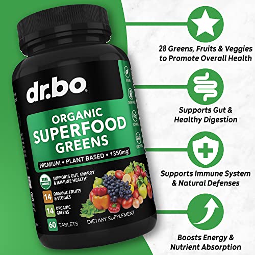 Organic Superfood Greens & Fruit Supplements - Energy Boost