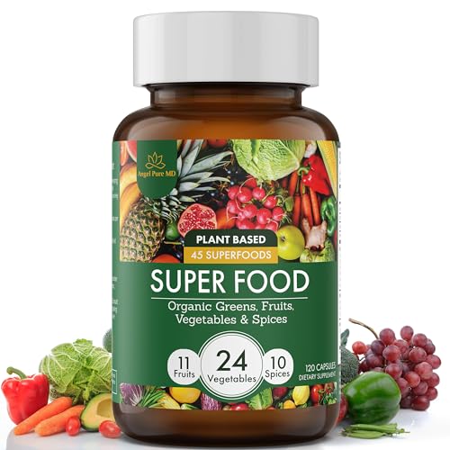 Organic Superfood Greens & Reds Supplement Capsules - 120ct