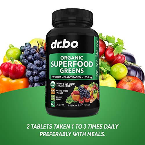 Organic Superfood Greens & Fruit Supplements - Energy Boost