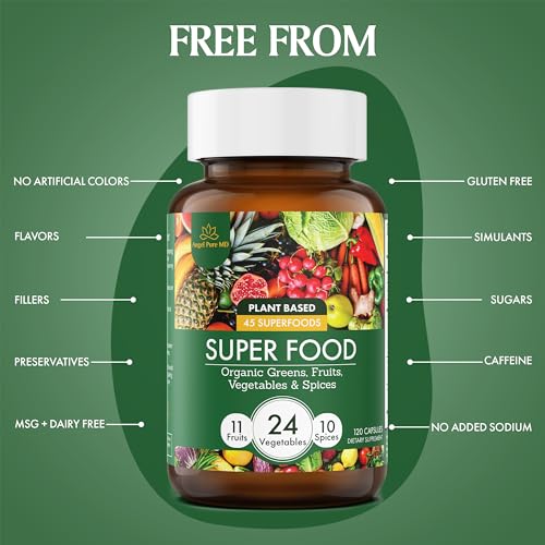 Organic Superfood Greens & Reds Supplement Capsules - 120ct