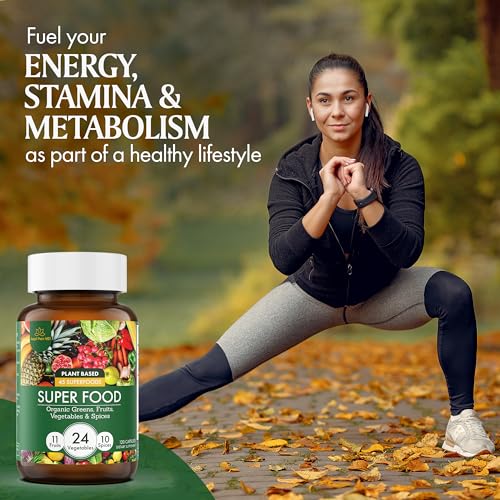 Organic Superfood Greens & Reds Supplement Capsules - 120ct