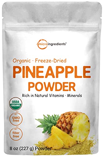8oz Organic Pineapple Powder - Freeze-Dried, Natural, Non-GMO
