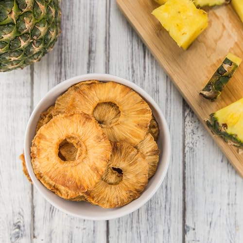 Yupik Organic Dried Pineapple Rings, 1 Lb, Healthy Snack