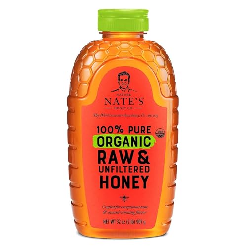 Nate's 100% Pure Raw Unfiltered Organic Honey - 32oz