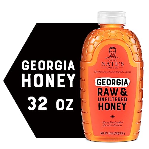 Nate's Georgia Raw Unfiltered Honey, 32 oz. Squeeze Bottle