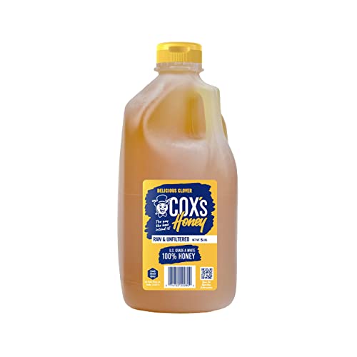 Cox's Honey 100% Pure Raw Clover Honey, 5 lbs