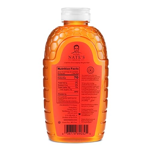 Nate's Georgia Raw Unfiltered Honey, 32 oz. Squeeze Bottle