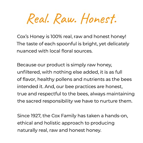 Cox's Honey 100% Pure Raw Clover Honey, 5 lbs