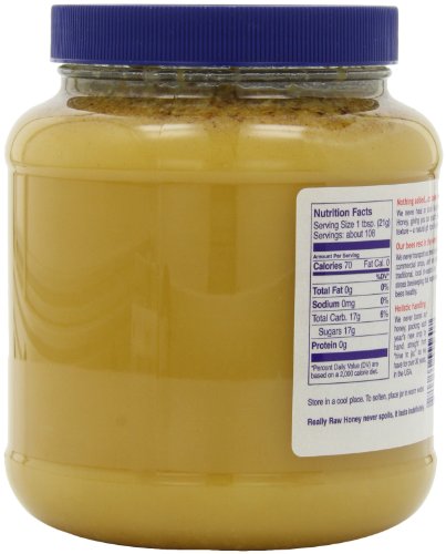 Unprocessed 5lb Raw Honey - Pure and Natural