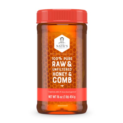 Nate's 100% Pure Raw Honey and Comb - 16oz