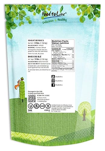 Wheat Berries for Sprouting Wheatgrass - 3 lbs Vegan