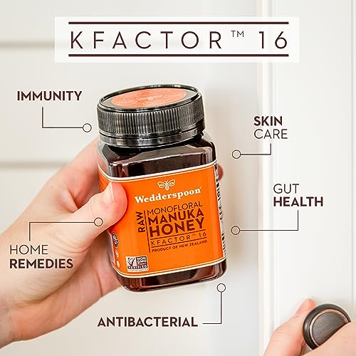 Wedderspoon Raw Manuka Honey, KFactor 16, 17.6 Oz