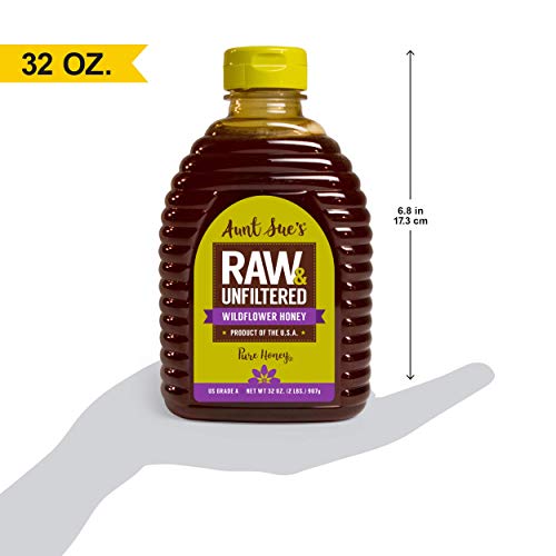 Aunt Sue's Pure Raw Wildflower Honey, 32 oz