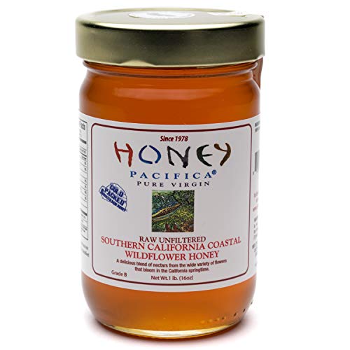16 oz Raw Coastal Wildflower Honey in Glass Jar
