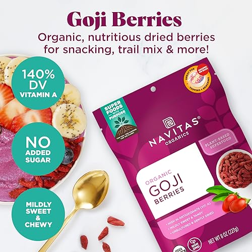 Navitas Organics Organic Goji Berries, 16 oz - 15 Servings