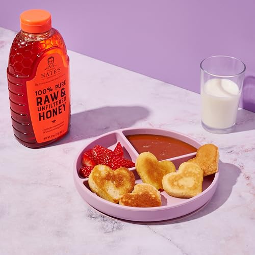 Nate's Award-Winning Raw Honey, 32oz Squeeze Bottle, 6-Pack