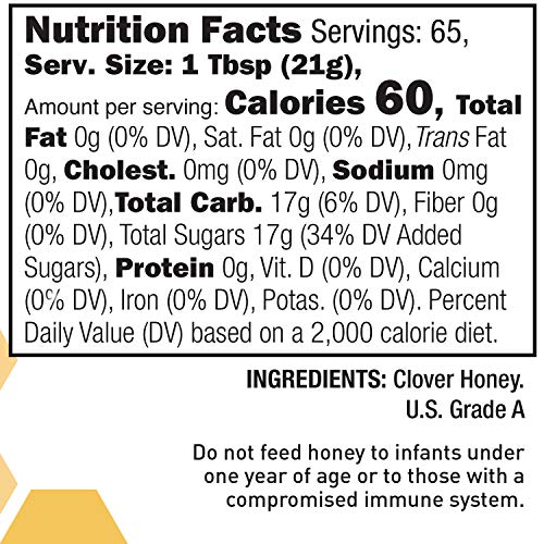 Glorybee White Clover Honey, US Grade A, 48 oz