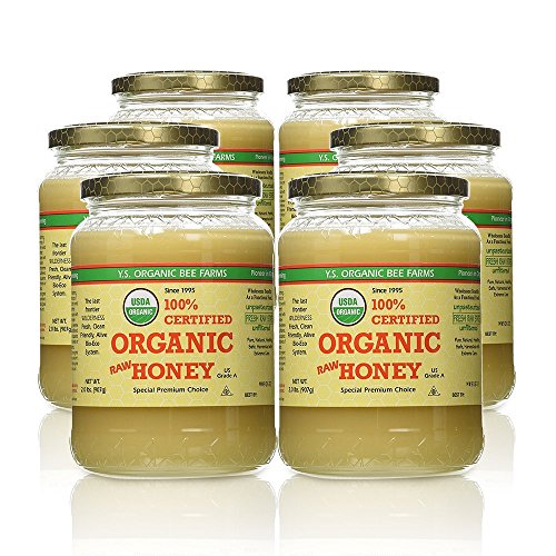 YS Organic Bee Farms Raw Organic Honey 32oz(pack of 6)