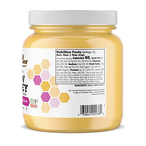 Glorybee White Clover Honey, US Grade A, 48 oz