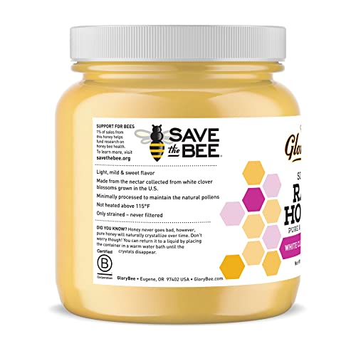 Glorybee White Clover Honey, US Grade A, 48 oz