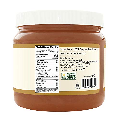 Kevala Organic Raw Oaxaca Honey - 3 lb