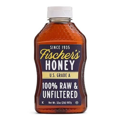 Fischer's 100% Pure Local Raw Honey- Nutrient-Rich 32oz