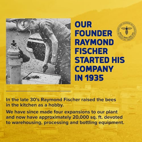 Fischer's 100% Pure Local Raw Honey- Nutrient-Rich 32oz