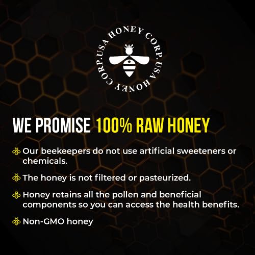 16oz Pure Raw Unfiltered Honey Squeeze Bottle No-Drip