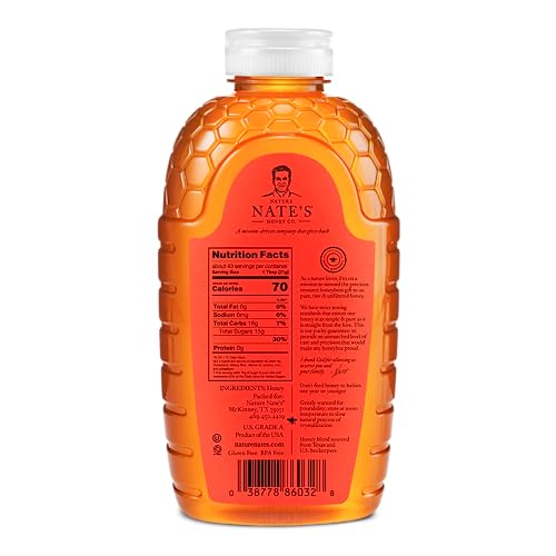 Nate's Texas 100% Pure Raw Honey - 32 oz