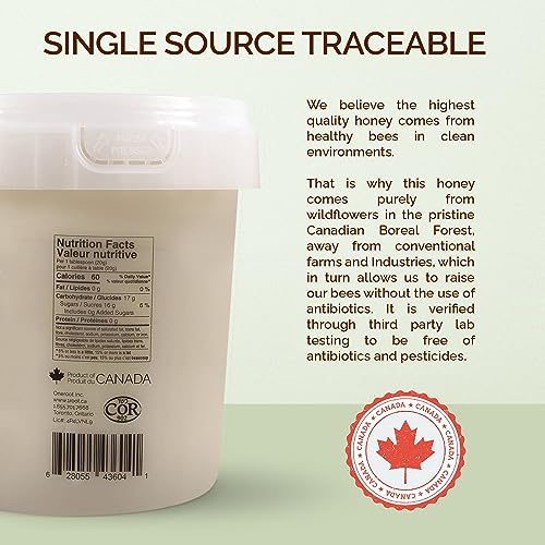 Oneroot Canadian Wildflower Honey - 3kg / 6.6lb