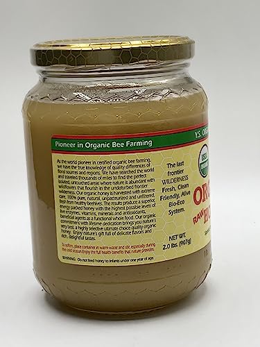100% Certified Y.S. Organic Raw Honey - 2lb Jar