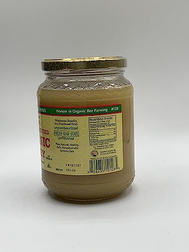 100% Certified Y.S. Organic Raw Honey - 2lb Jar