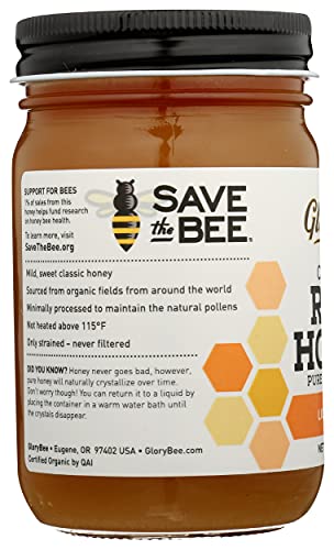 Organic Raw Clover Blossom Honey, 18 Ounce