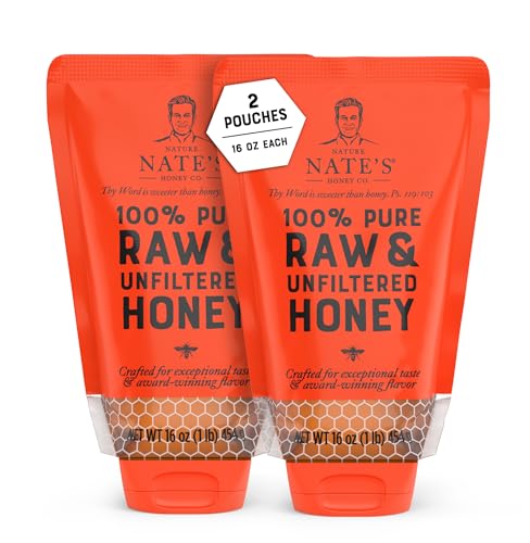 Nate's 100% Pure Raw Honey - Eco-Friendly 16oz