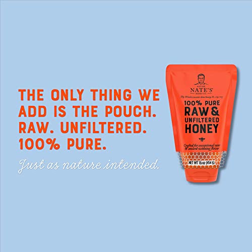 Nate's 100% Pure Raw Honey - Eco-Friendly 16oz