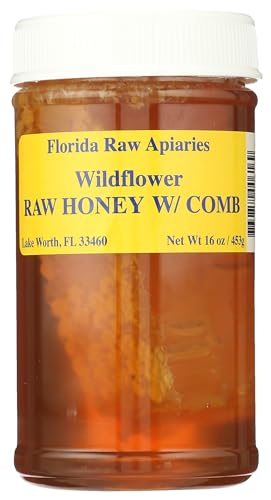 Wildflower Honey with Comb from Florida, 16oz