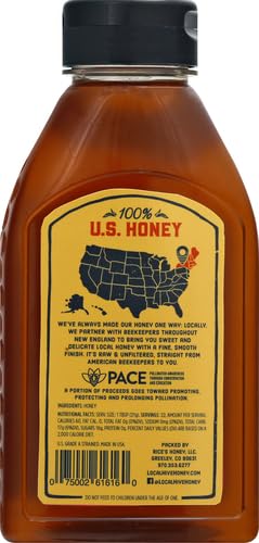 Raw Unfiltered Local New England Honey, 16 oz