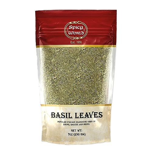 7oz Dried Basil Leaves - Natural, Non-GMO Vegan