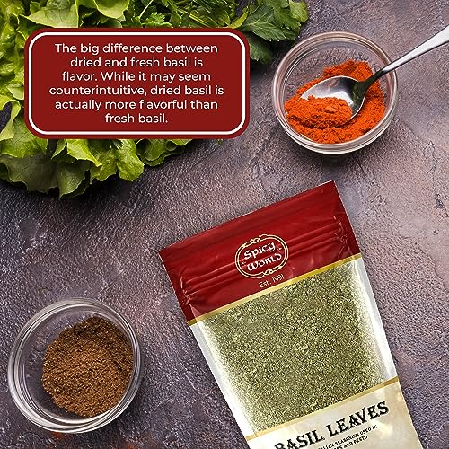 7oz Dried Basil Leaves - Natural, Non-GMO Vegan